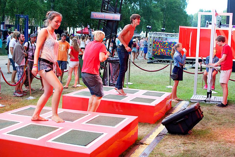 interactive floor footsteps converting electricity