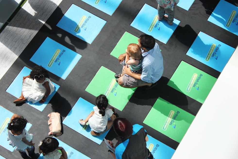 interactive floor footsteps converting electricity