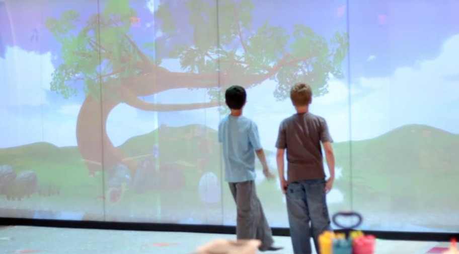 po mo interactive wall floor