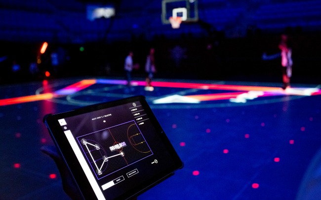 interactive basketball court