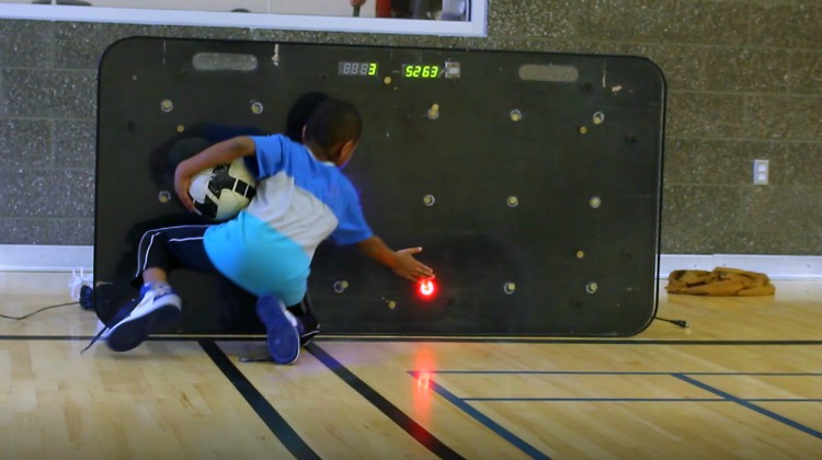 interactive soccer wall